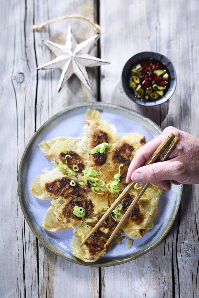 GYOZA MIT KIMCHI Weihnachten vegan
