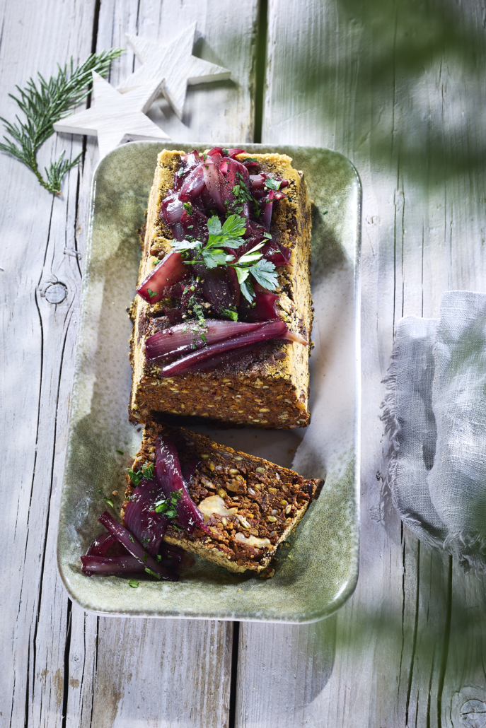 VEGANER LINSENBRATEN Weihnachten vegan